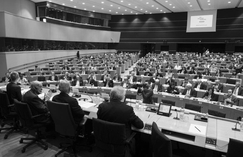 Photo of the room of the RIE launch meeting at the European Parliament