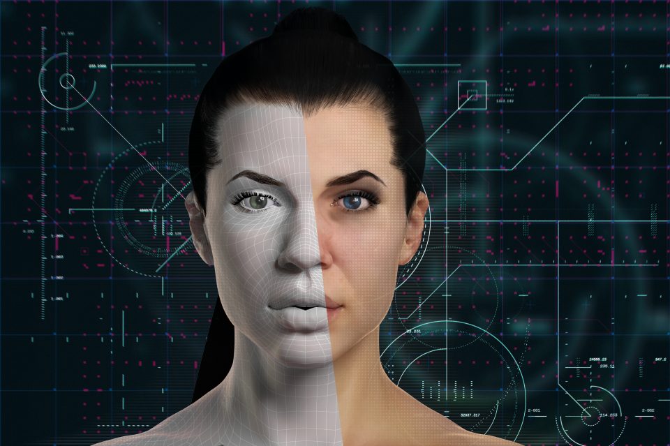 3D Rendering of an Avatar Representing Technology and Artificial Intelligence