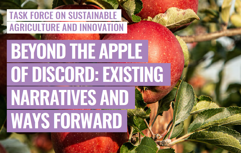 Cover image of the brochure with red apples in a tree