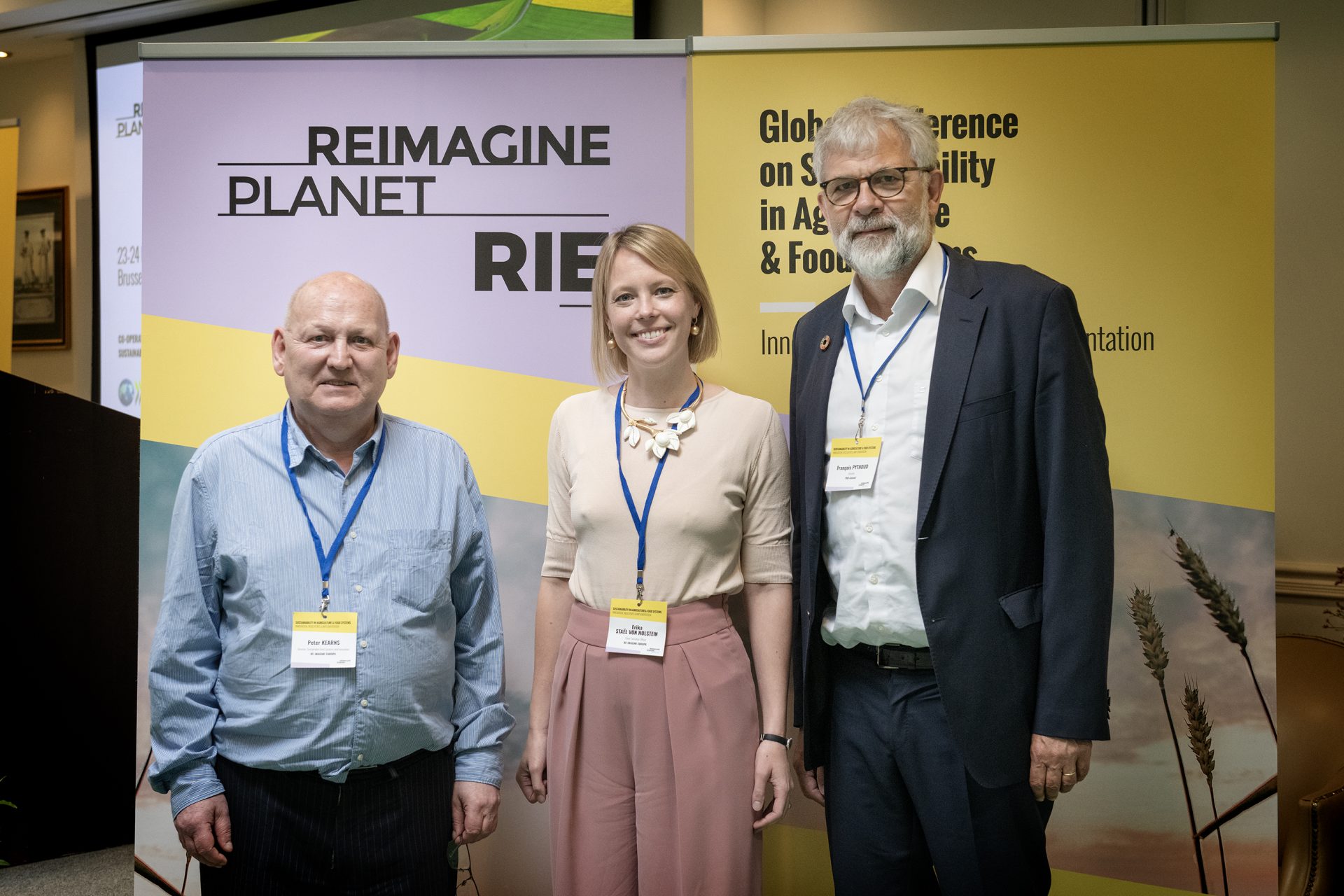 Dr Peter Kearns, Erika Staël von Holstein and Dr François Pythoud at the Global Conference on Sustainability in Agriculture & Food Systems