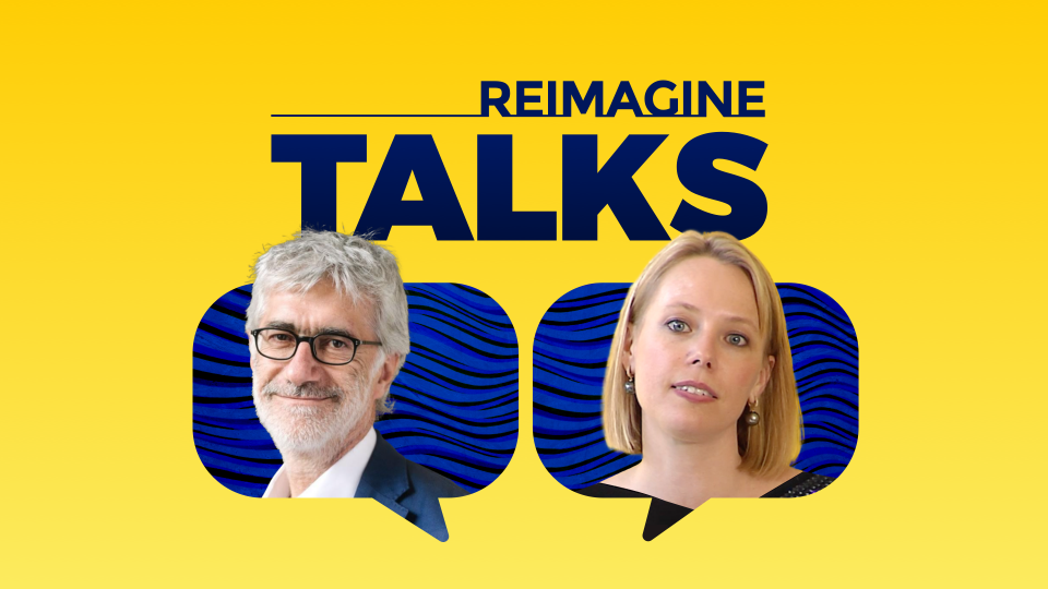 Logo of ReImagine Talks with Erika Stael von Holstein and Luca de Biase