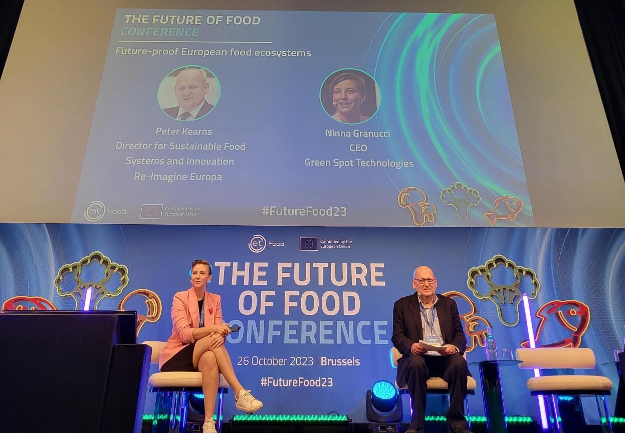 Ninna Granucci and Dr. Peter Kearns in the EIT Food's The Future of Food Conference