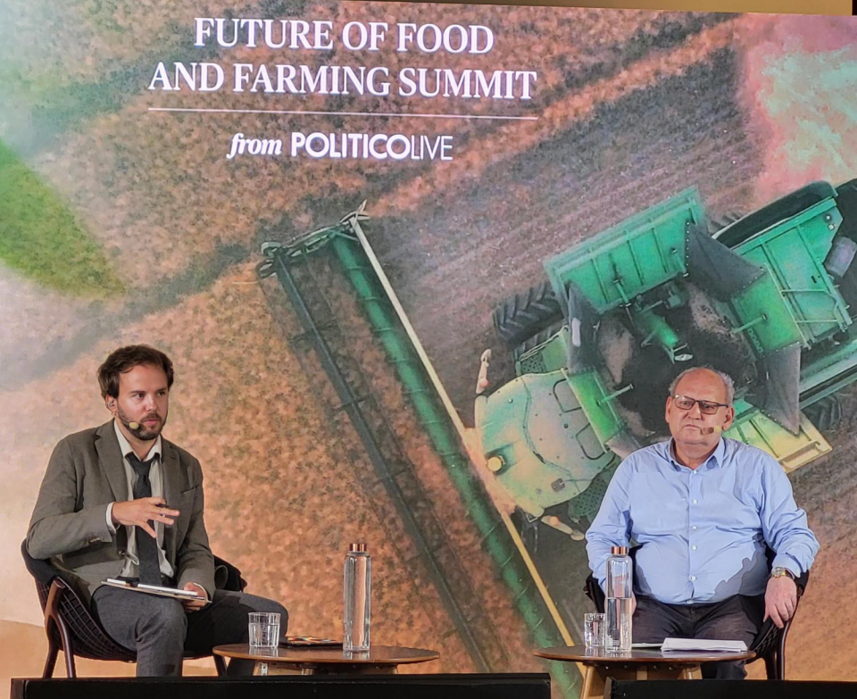 Bartosz Brzeziński and Peter Kearns at the POLITICO Future of Food and Farming Summit